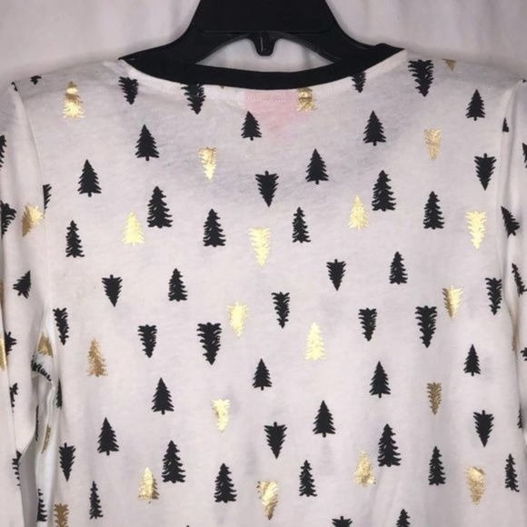 Macy's Family Pajamas Tree-Print pajama top white XS - Picture 8 of 10